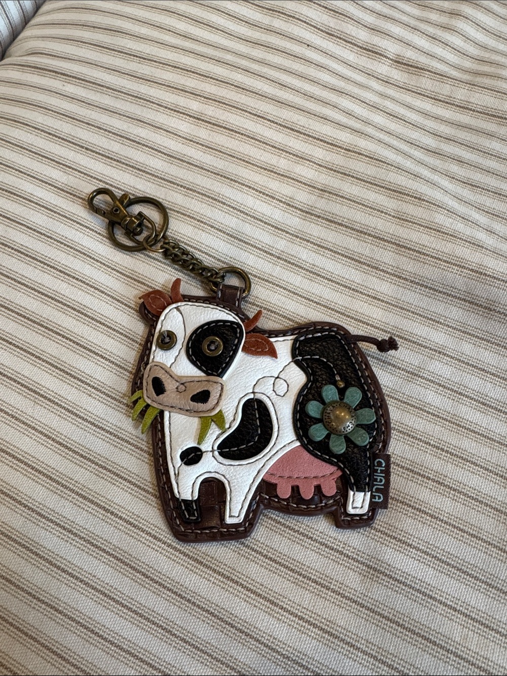 Chala cow keychain bag charm coin purse